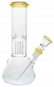 Glass Bong, Percolator with Yellow Ring, 20cm