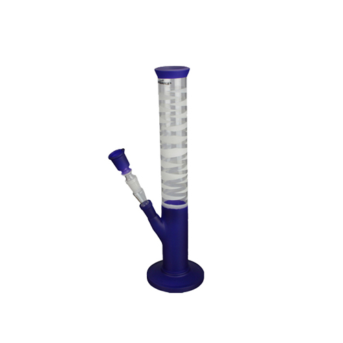Glass Bong - 14.5 cm - 35 cm - Blue, 42 mm Ø-GW44MCB-Bam Bam Bhole_3.jpg