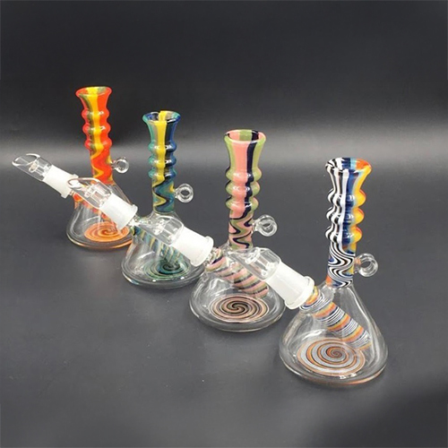 Red Artwork Hookah Bong, 20 cm-SSC10166SRE-Bam Bam Bhole_2.jpg