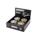 Metal Grinder, 50 mm Ø, 4-part, Screen, Relief_ RASTA LION GOLD-WNC54RAGO-Fire-Flow_2.jpg