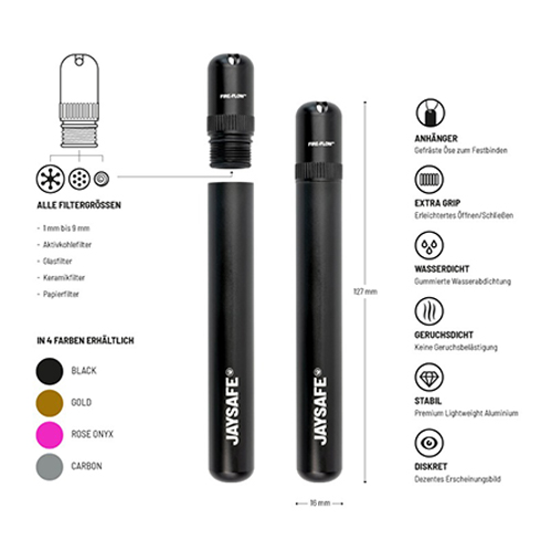 Aluminum Joint Sleeve BLACK, Jaysafe®, 1 Piece-ALUJAY_BK-Jaysafe_2.jpg