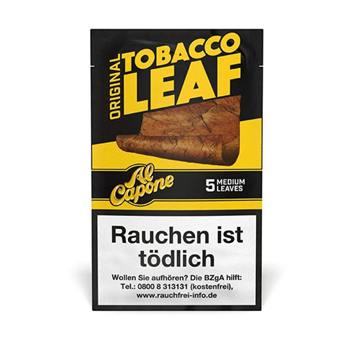 Al Capone Tobacco Leaf Wraps Original, 10 X 5 LEAFS-ALCAORG-Al Capone_3.jpg