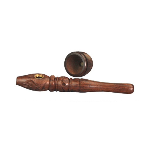 Wooden Pipe, approx. 13 Cm, Screw-on-MS1-Bam Bam Bhole_3.jpg
