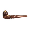 Wooden Pipe With Screw-on Bowl, 10 cm Long-MS11-Bam Bam Bhole_2.jpg