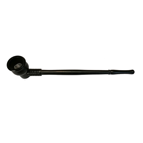 Screw pipe, dark wood, 22 cm long-WP21-Bam Bam Bhole_2.jpg