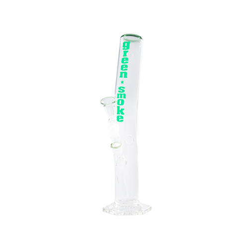 Glass Bong - 18.8 cm - 40 cm - Green Smoke - Round Base-GW46RG-Bam Bam Bhole_2.jpg