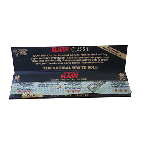 RAW BLACK KS Slim Papers, VE50, 32 Leaves-ZI51BL-Raw_2.jpg