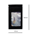 Mylar Bag WINDOW, 100 X 60 Mm, Pack Of 50, Black-ZPHW1BK-Bam Bam Bhole_2.jpg