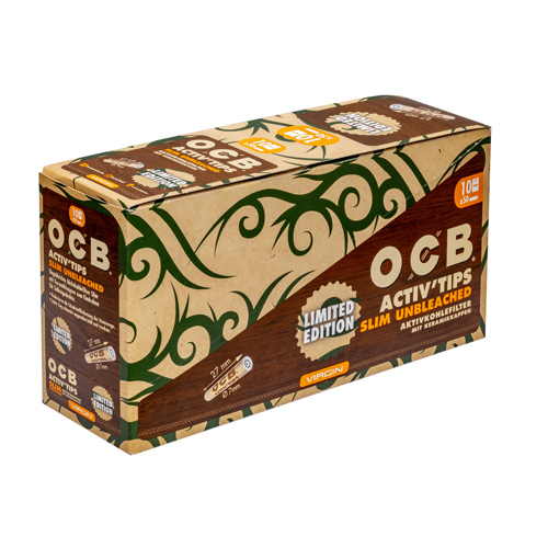 OCB ACTIV Tips Slim, 7mm Diameter, Unbleached, 1x50-pack, LE-ZU3SUNBL-OCB_3.jpg