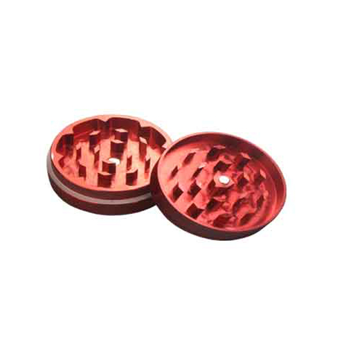Aluminum Grinder 5 cm 2 Parts Red-WN52R-Bam Bam Bhole_2.jpg