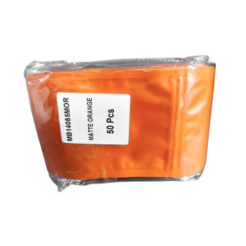 Mylar Bag 140 X 85 Mm, Pack Of 50, MATTE Orange-MB14085MOR-Bam Bam Bhole_4.jpg