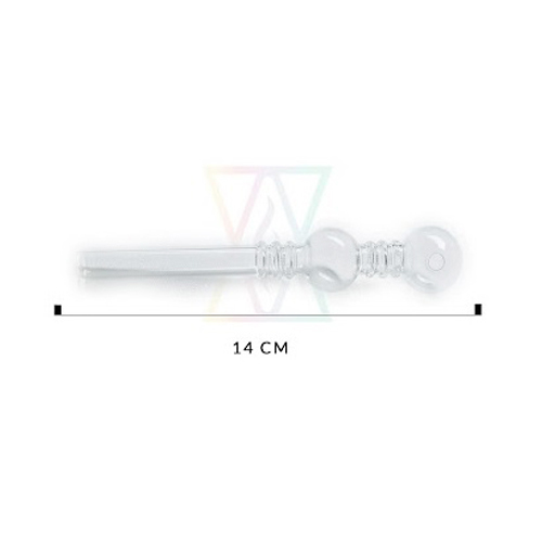 Glass Pipe, 2 Ball Oil Pipe With 3 Rings, 14 cm-SSC10126-Bam Bam Bhole_2.jpg