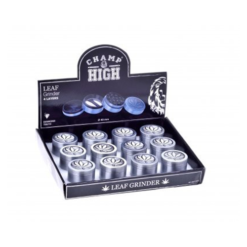 Metal Grinder, 40 mm Diameter, 4-piece, Sieve + Leaf-WN44LEAF-Champ High_3.jpg