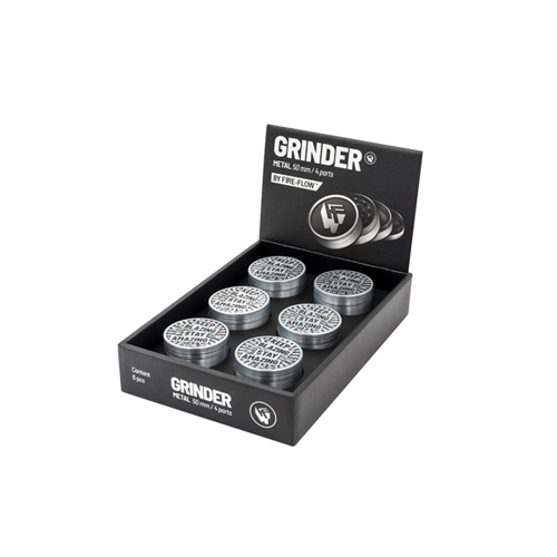 Metal Grinder, KEEP BLAZING 50mmø, 4-piece, Sieve-WNC54KB-Fire-Flow_2.jpg