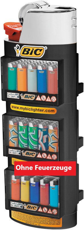 BIC Lighter Shape Display schwarz, ohne Feuerzeuge