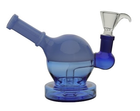 Blaue Mini-Kugel-Bong, 15cm