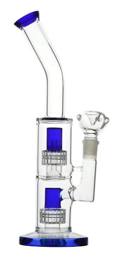 Blue Bong, Double Shower Percolator Bong, 30cm