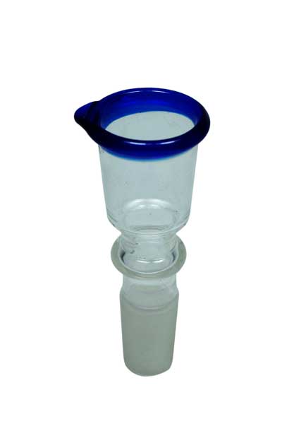 GLAS-Steckkopf-14.5er-Zylinder-klein-blauer Rand