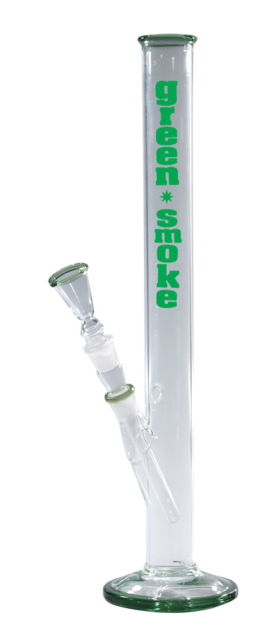 Glasbong Zylinder, Green Smoke, 46cm, 18.8er