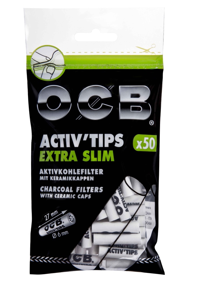 OCB ACTIV Tips Extra Slim 50er, 6mmŘ