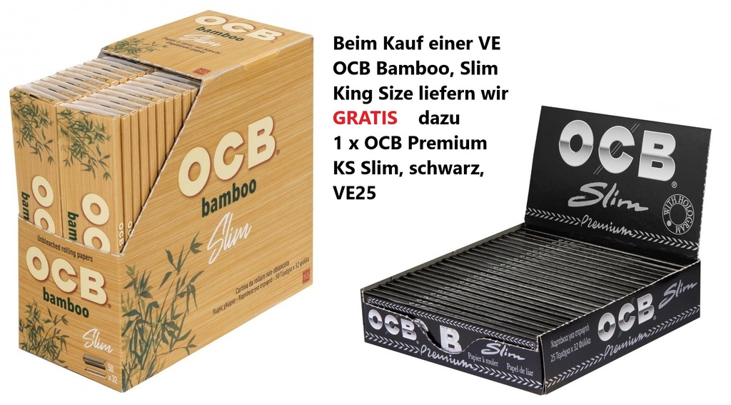 OCB Bamboo, Slim King Size, VE50