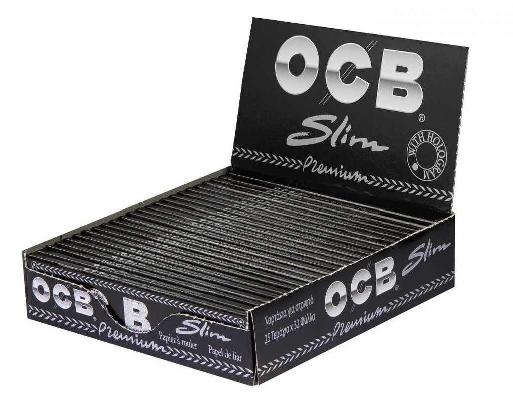 OCB Premium KS Slim, schwarz, 32 Blatt, VE25