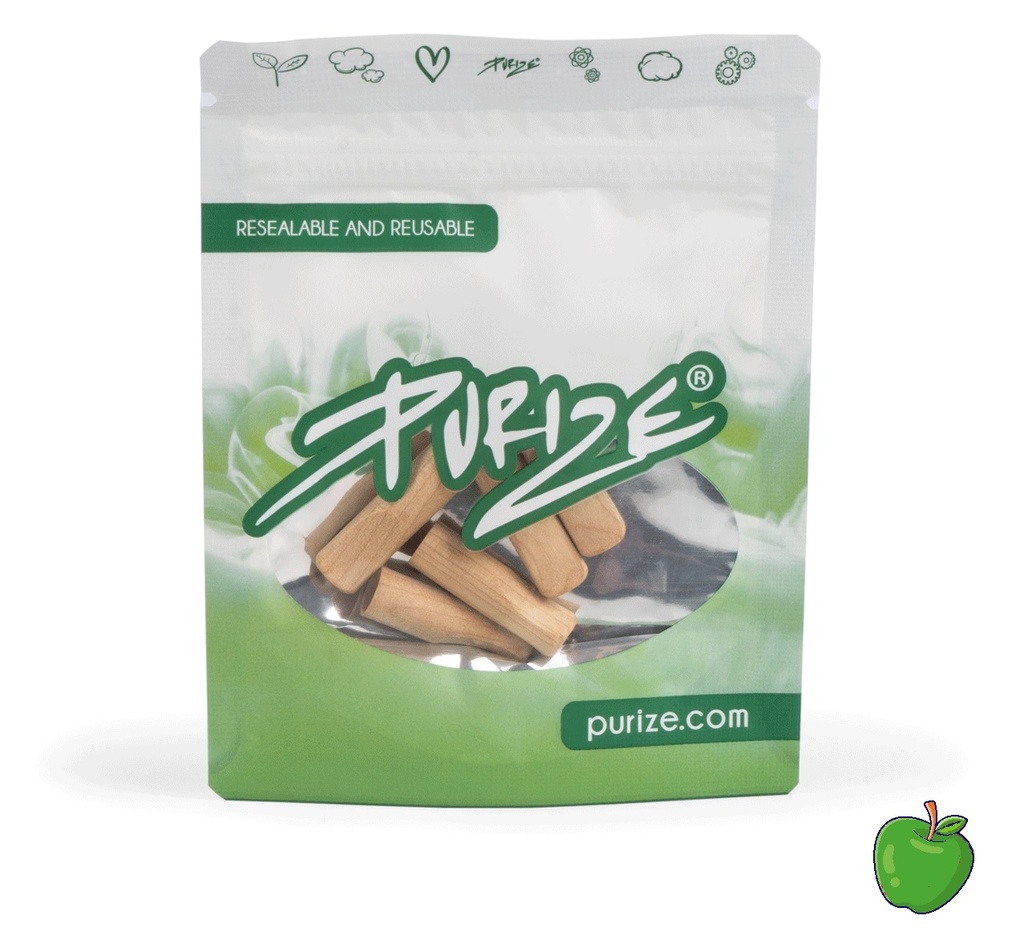 PURIZE Holzmundstücke, 5 x APFEL,  XTRA SlimSize