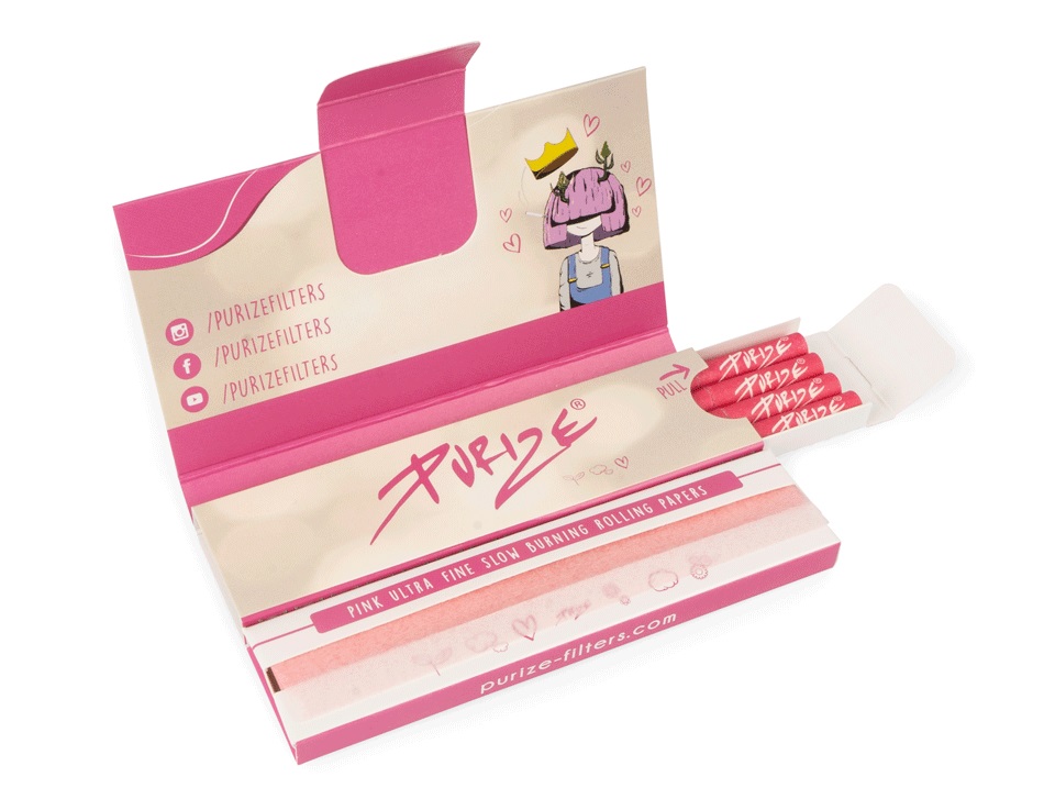 PURIZE KS Slim Papes'n'Tips  PINK, VE12