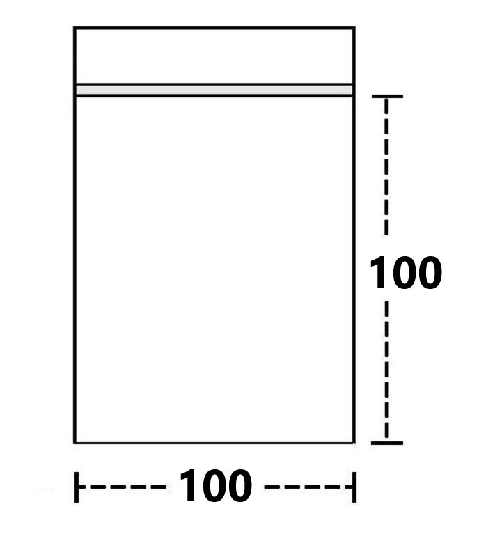 Polybeutel 10 mal 10 cm, 100er Beutel