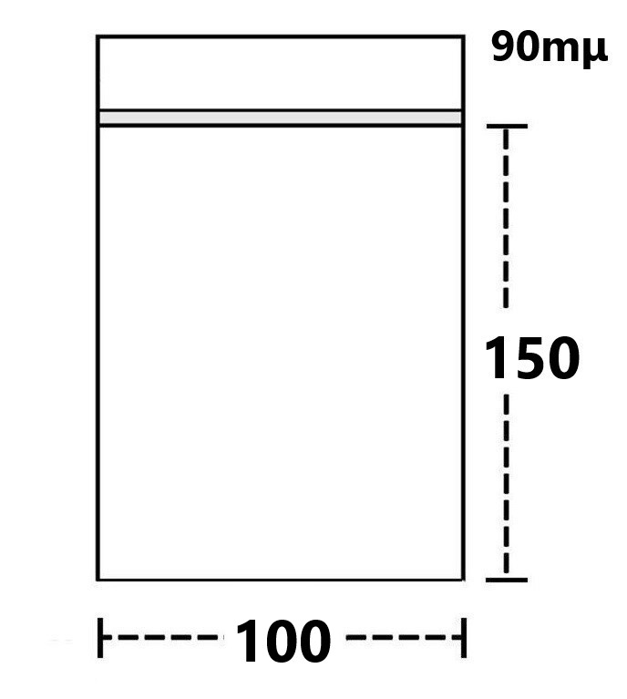 Polybeutel 10 mal 15 cm, DICK 90my, 100er Beutel