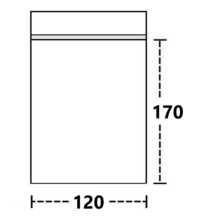 Polybeutel 12 mal 17 cm, 100er Beutel