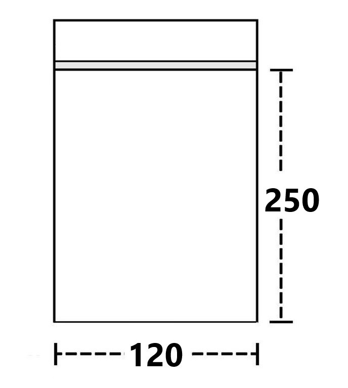 Polybeutel 12 mal 25 cm, 50 µ, 100er Beutel