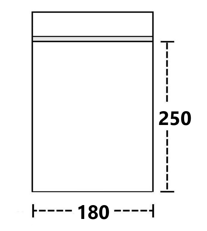 Polybeutel 18 mal 25 cm, 100er Beutel