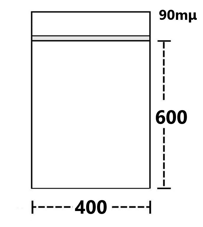 Polybeutel 40 mal 60 cm, DICK 90 µ, 100er Beutel