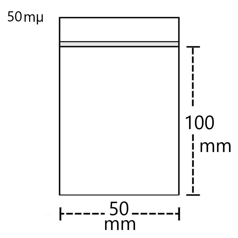 Polybeutel 5 mal 10 cm, 100er Beutel