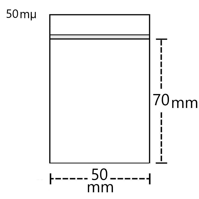 Polybeutel 5 mal 7cm  VE 100