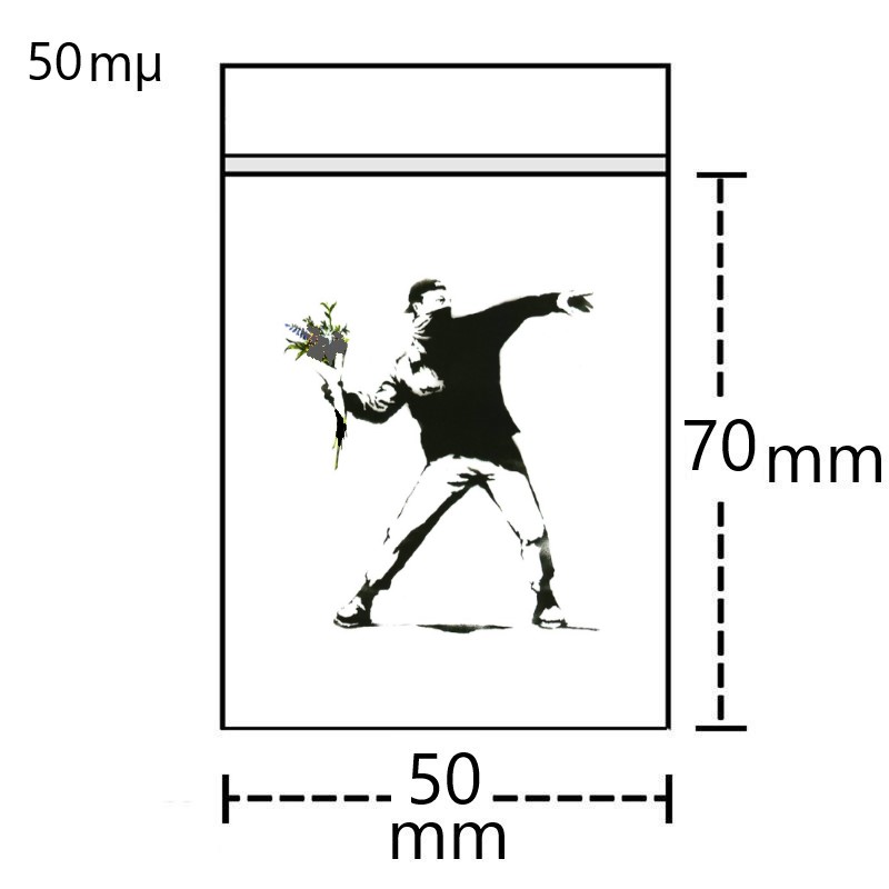 Polybeutel 5 x 7cm, Motiv Blumenwerfer, VE 100