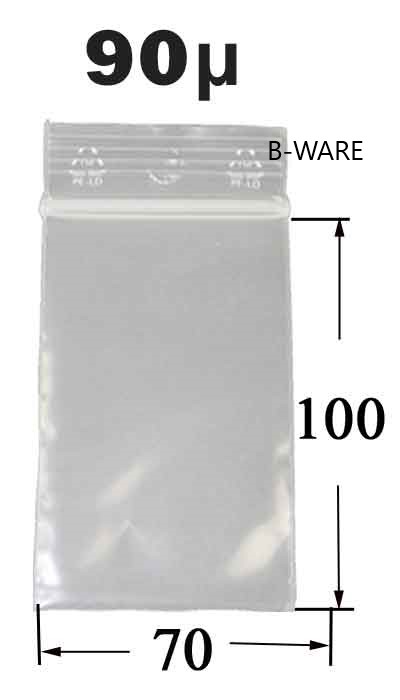 Polybeutel 7 mal 10 cm DICK 90my, VE 100, B-WARE