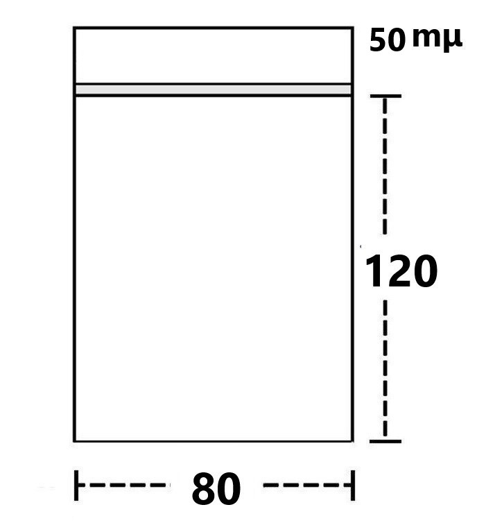 Polybeutel 8 mal 12 cm, 100er Beutel