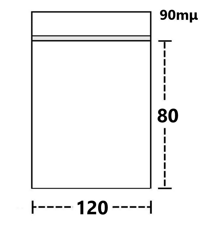 Polybeutel 8 mal 12 cm, DICK 90 µ, 100er Beutel