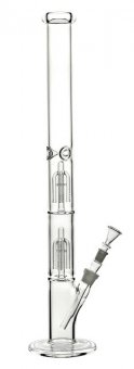 Schwere, hohe 5mm-Bong, 2 x 4-Arm-Perkolator, 60cm