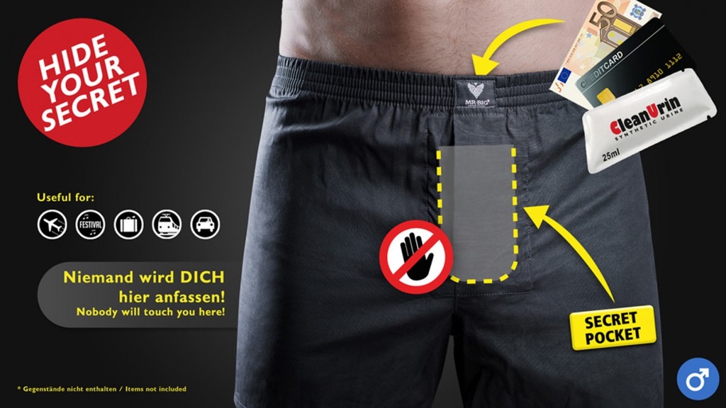 Spezialunterhose mit Geheimfach L Boxershort