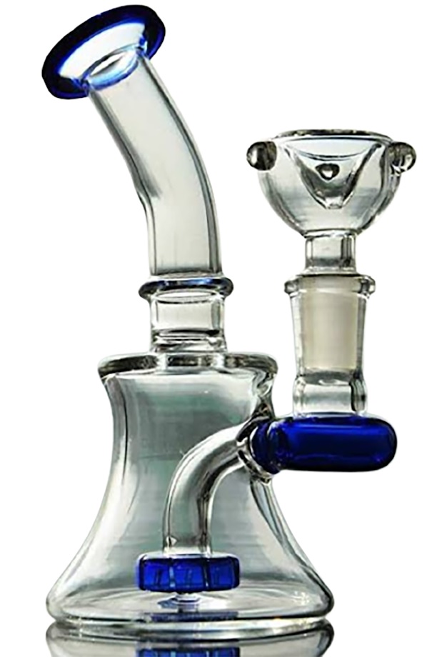 Wasserpfeife, Inside Drum/ Dab Rig, 15cm, blue