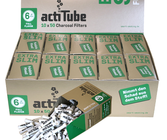 actiTube 6mmŘ Extra Slim Akt.-Filter 1x 50 Pack