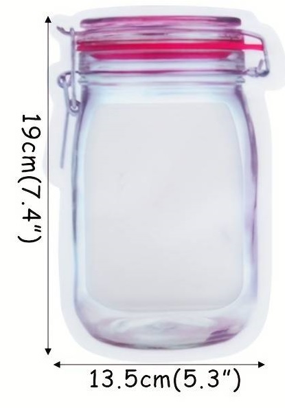 Mylarbeutel, JAR Shape, 500ml, VE25