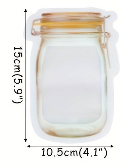 Mylarbeutel, JAR Shape, 150ml, VE25