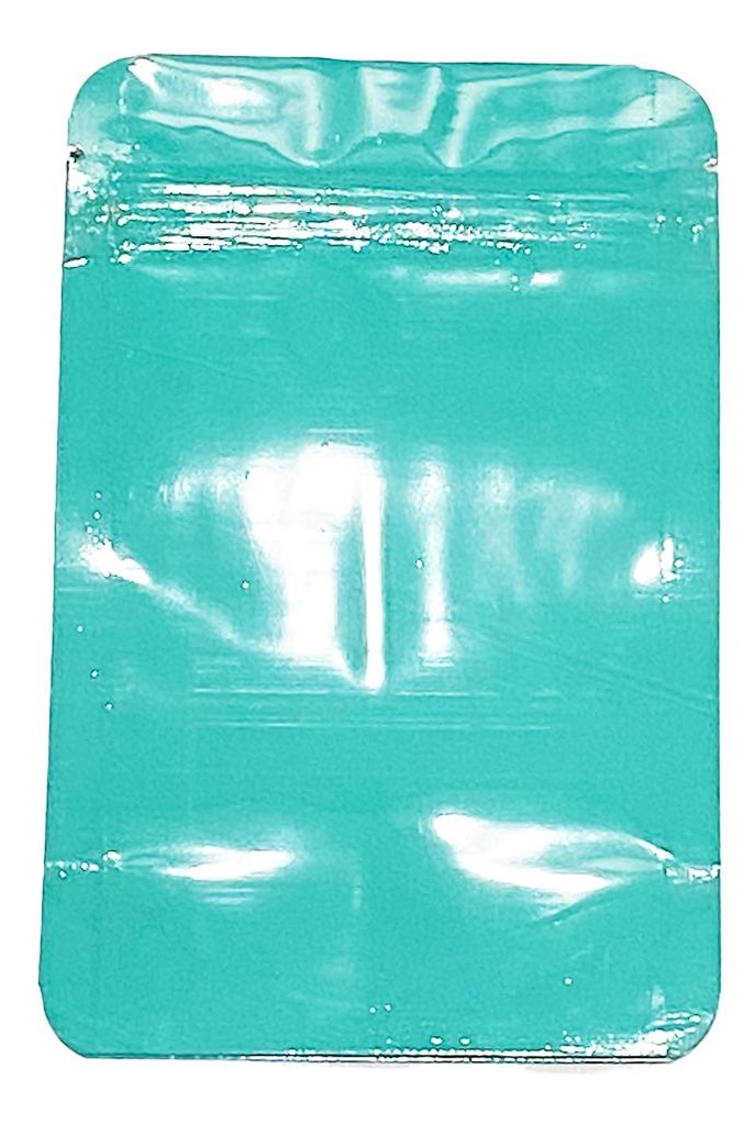 Mylarbeutel 140 x 85 mm, VE50, AQUA  GREEN