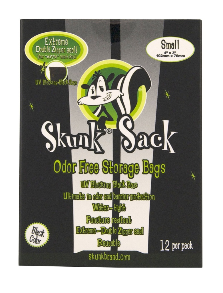 SKUNK Sack Black Small 12er, 76 x 102mm