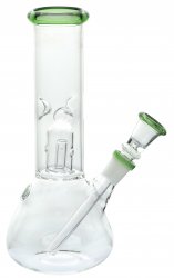 Glas Bong, Percolator with Green Ring, 20cm