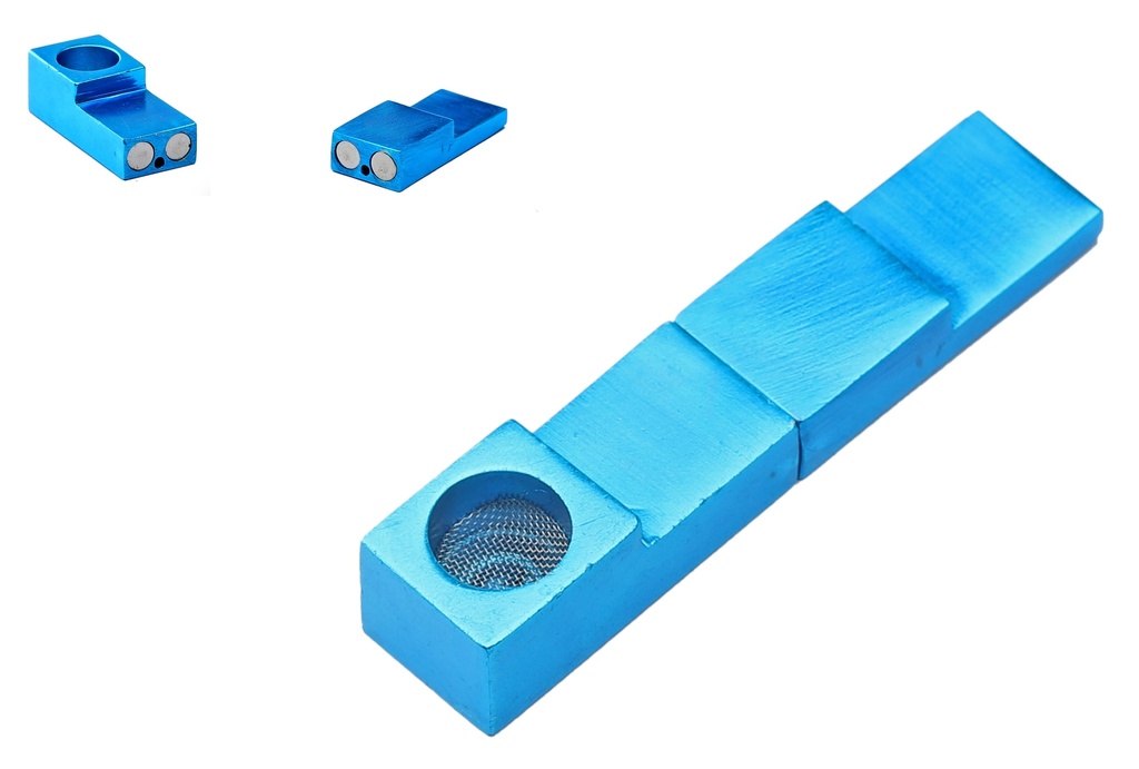 Magnetische Pfeife , Tic Tac, ca. 7,5cm, Blau